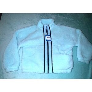 DSG Cozy Fleece Full Zip Jacket Girls M 10/12 NWT Shoreside Blue
